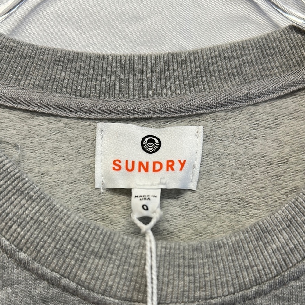 NWT Sundry Striped California Pullover Sweatshirt Women's 0/XS - Picture 2 of 4